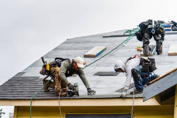 Professional Gutter Installation technician working in Elwood, KS